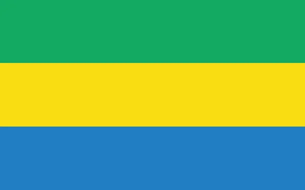Gabon Vlag Vectorgrafiek Rechthoek Gabonese Vlag Illustratie Gabon Landvlag Een — Stockvector