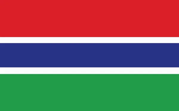 Vectorafbeelding Van Vlag Van Gambia Rechthoek Gambia Vlag Illustratie Vlag — Stockvector