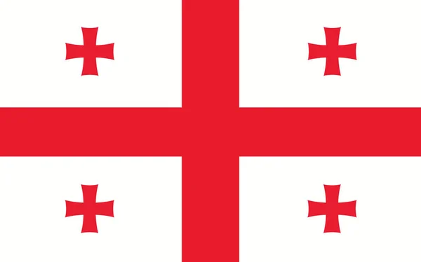 ジョージア州旗ベクトルグラフィック グルジア語の旗のイラストを長方形 ジョージアの国旗は自由 愛国心 独立の象徴です — ストックベクタ