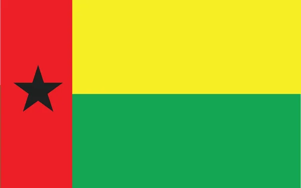 Bandeira Guiné Bissau Vector Graphic Ilustração Bandeira Guineense Retangular Guiné — Vetor de Stock