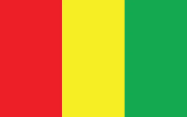 Guinea Bandera Vector Gráfico Ilustración Bandera Guineana Rectángulo Bandera Guinea — Vector de stock