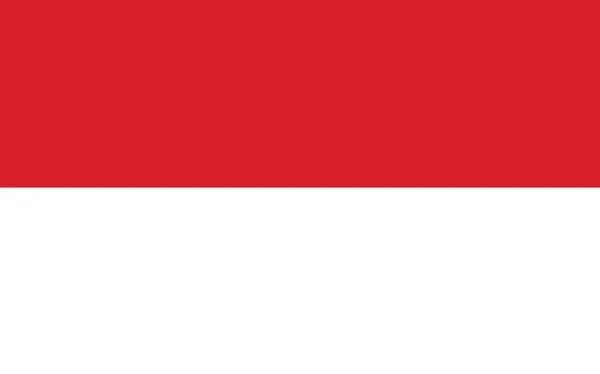 Indonesia Bandera Vector Gráfico Rectángulo Bandera Indonesia Ilustración Bandera Indonesia — Vector de stock