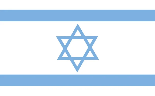 以色列标记矢量图形 矩形以色列国旗插图 以色列国旗是自由 爱国主义和独立的象征 — 图库矢量图片