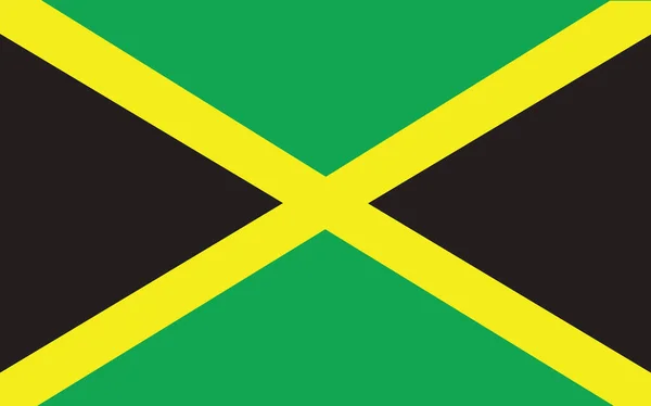 Gráfico Vetorial Bandeira Jamaica Ilustração Bandeira Jamaicana Retangular Jamaica Bandeira — Vetor de Stock