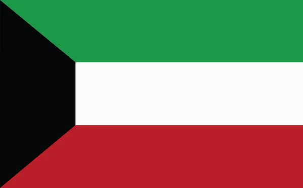 Gráfico Vetorial Bandeira Kuwait Rectangle Ilustração Bandeira Kuwait Bandeira País —  Vetores de Stock