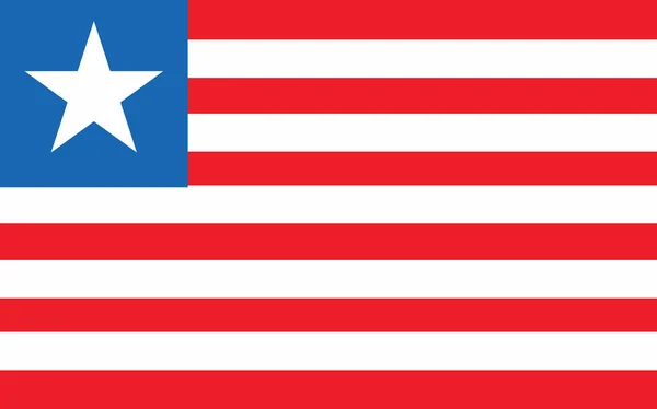 Liberia Flagga Vektor Grafik Rektangel Liberian Flagga Illustration Liberia Country — Stock vektor