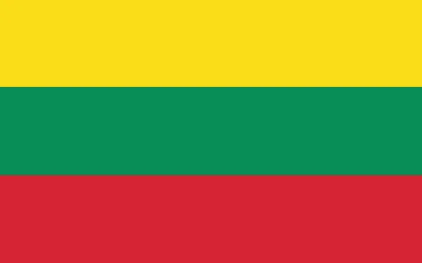 Litauen Flagga Vektor Grafik Rektangulär Litauisk Flagga Illustration Litauens Flagga — Stock vektor