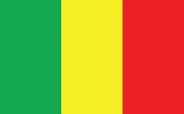 Grafica Vettoriale Bandiera Mali Illustrazione Rettangolare Della Bandiera Maliana Bandiera — Vettoriale Stock