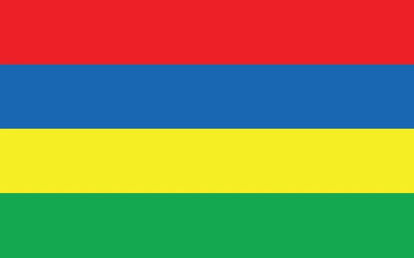 モーリシャスの旗ベクトルグラフィック モーリシャスの旗のイラストを長方形 モーリシャスの国旗は自由 愛国心 独立の象徴である — ストックベクタ