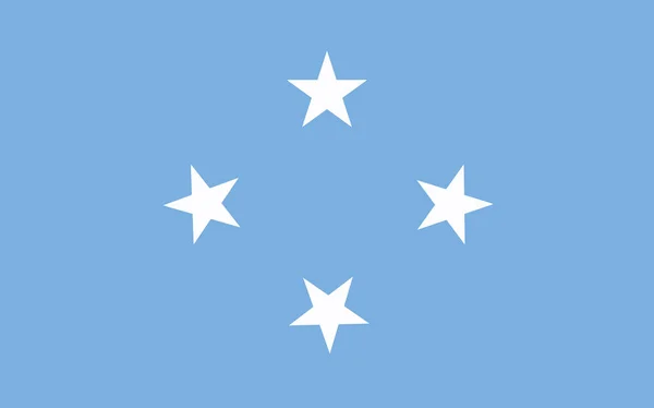 Γραφική Διανυσματική Σημαία Της Μικρονησίας Ορθογώνιο Micronesian Σημαία Εικονογράφηση Σημαία — Διανυσματικό Αρχείο