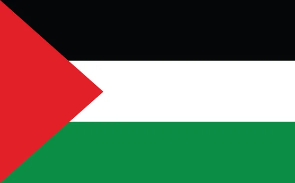 Palästina Flagge Vektorgrafik Illustration Einer Rechteckigen Palästinensischen Flagge Die Flagge — Stockvektor