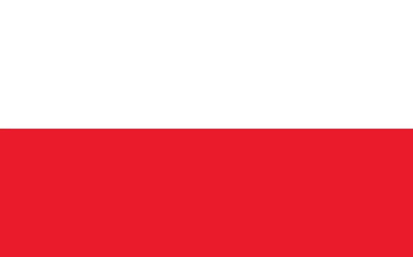 Grafika Wektora Flagi Polski Prostokąt Ilustracja Polskiej Flagi Flaga Polski — Wektor stockowy