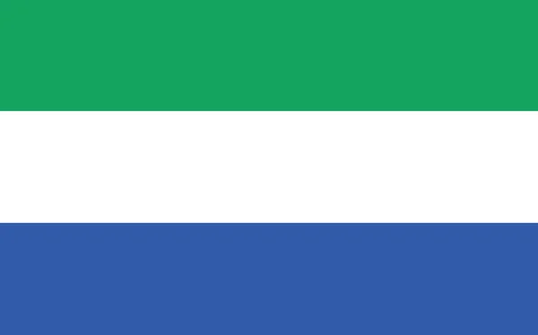 Sierra Leones Flaggenvektorgrafik Rechteckige Illustration Der Flagge Sierra Leones Die — Stockvektor
