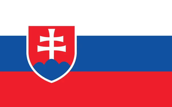 Slovakya Bayrak Vektör Grafiği Dikdörtgen Slovakya Bayrağı Çizimi Slovakya Bayrağı — Stok Vektör