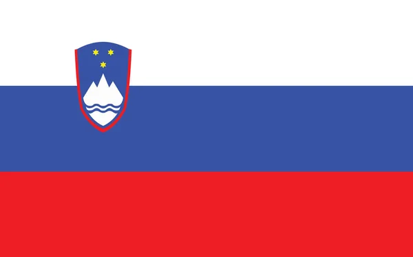 Slovenya bayrak vektör grafiği. Dikdörtgen Slovenya bayrağı çizimi. Slovenya bayrağı özgürlük, vatanseverlik ve bağımsızlığın bir sembolü.