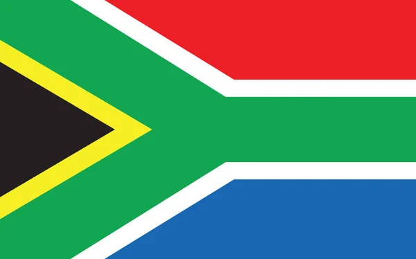 Zuid Afrika Vlag Vectorgrafiek Rechthoek Zuid Afrikaanse Vlag Illustratie Zuid — Stockvector