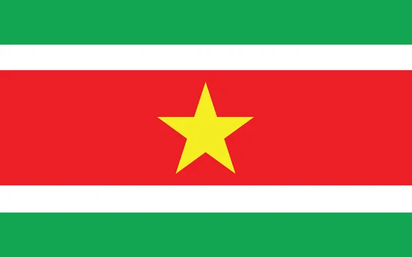 Gráfico Vectorial Bandera Surinam Ilustración Bandera Surinamesa Rectángulo Bandera Surinam — Vector de stock