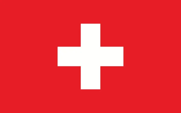 Векторная Графика Флага Швейцарии Прямоугольная Иллюстрация Флага Швейцарии Флаг Швейцарии — стоковый вектор