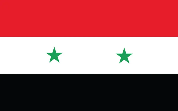 Síria Bandeira Vetor Gráfico Ilustração Bandeira Síria Retangular Síria Bandeira — Vetor de Stock