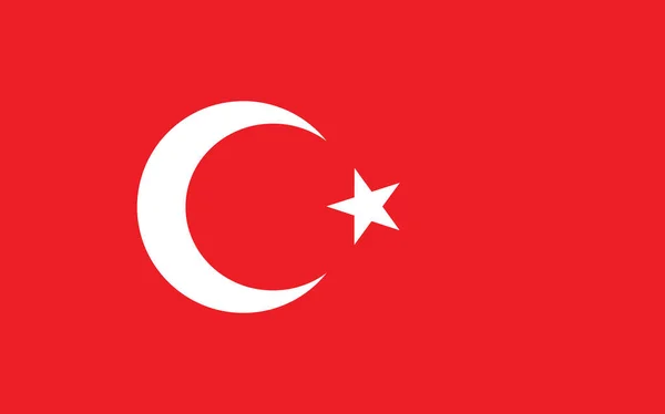 Turkey Flag Vector Graphic Rectangle Turkish Flag Illustration Turkey Country — Stock Vector