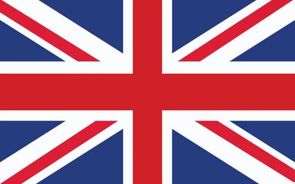Vektorová Grafika Vlajky Spojeného Království Obdélníková Britská Vlajka Ilustrace Vlajka — Stockový vektor