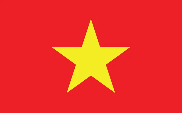 Vektor Bendera Vietnam Grafis Menggambar Ulang Gambar Bendera Vietnam Bendera - Stok Vektor