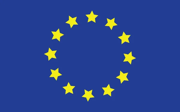 Europa Flagga Vektor Grafik Rektangera Europeisk Flagga Illustration Landsflaggan Europa — Stock vektor