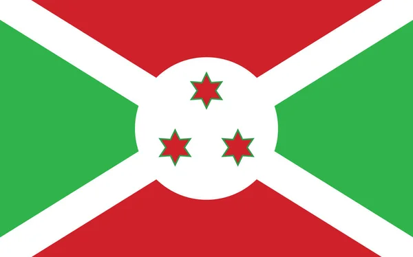 Бурунді Векторна Графіка Прямокутник Бурундійський Малюнок Прапора Прапор Країни Бурунді — стоковий вектор