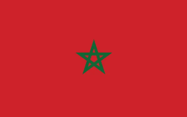 Marokkos Flaggenvektorgrafik Rechteckige Darstellung Der Marokkanischen Flagge Marokkos Flagge Ist — Stockvektor