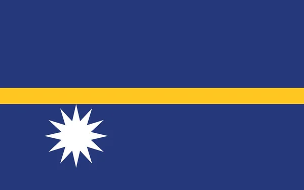 Gráfico Vetorial Bandeira Nauru Ilustração Bandeira Nauruana Retangular Bandeira País — Vetor de Stock