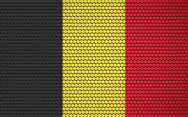 Kivonat Zászló Belgium Készült Körök Belga Zászló Tervezett Színes Pontok — Stock Vector