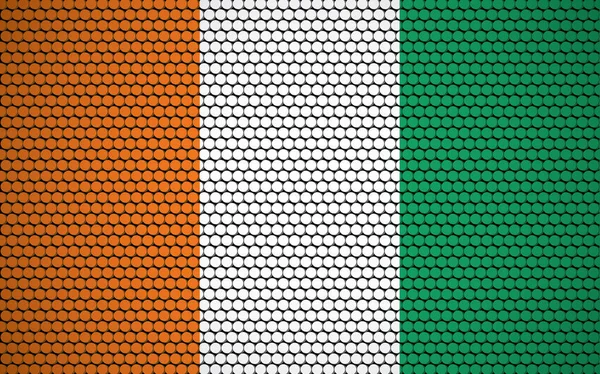 Abstrakt Flagga Cote Ivoire Bestående Cirklar Elfenbenskusten Flagga Designad Med — Stock vektor