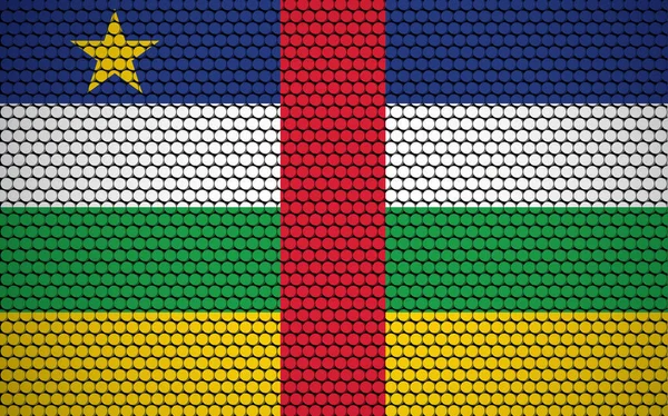 Abstrakcyjna Flaga Republiki Środkowoafrykańskiej Wykonana Kręgów Flaga Afryki Środkowej Zaprojektowana — Wektor stockowy