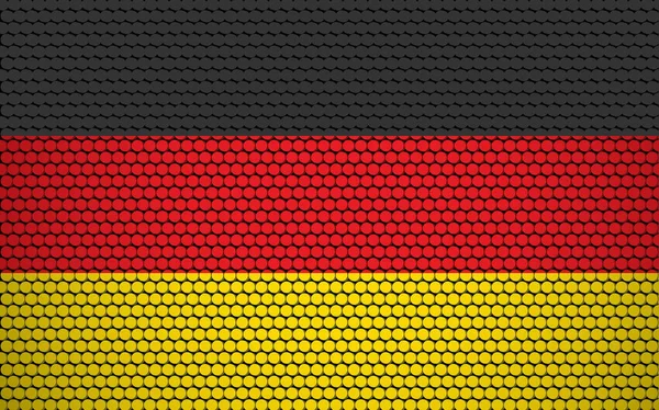 Abstrakt Flagga Tyskland Består Cirklar Tysk Flagga Designad Med Färgade — Stock vektor
