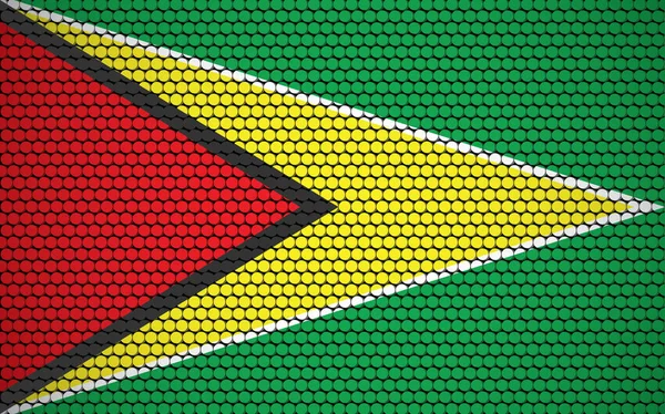 Bandeira Abstrata Guiana Feita Círculos Bandeira Guianesa Projetada Com Pontos — Vetor de Stock