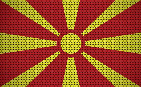 Abstracte Vlag Van Macedonië Gemaakt Van Cirkels Macedonische Vlag Ontworpen — Stockvector