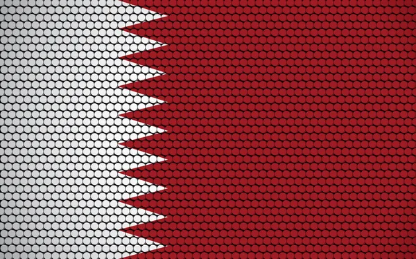 Bandeira Abstrata Qatar Feita Círculos Bandeira Qatari Projetada Com Pontos — Vetor de Stock