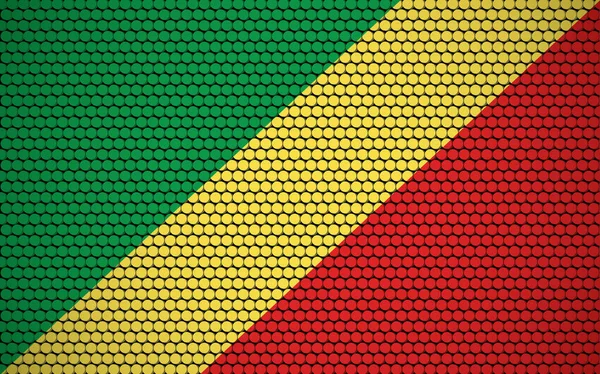 Abstracte Vlag Van Republiek Congo Gemaakt Van Cirkels Congese Vlag — Stockvector