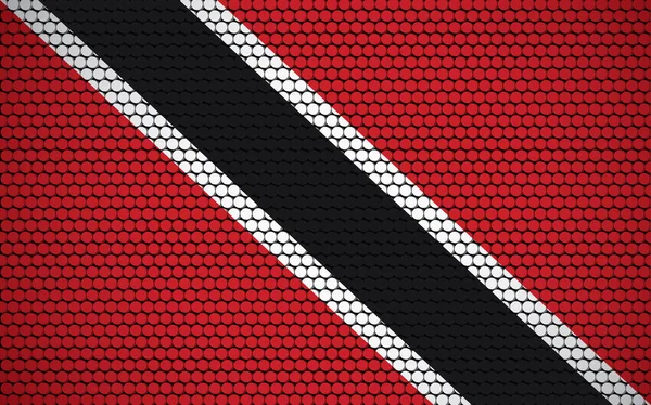 Bandiera Astratta Trinidad Tobago Fatta Cerchi Bandiera Trinidadiana Tobagoniana Disegnata — Vettoriale Stock