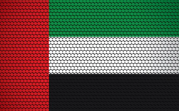 Bandeira Abstrata Dos Emirados Árabes Unidos Feita Círculos Bandeira Emirati —  Vetores de Stock