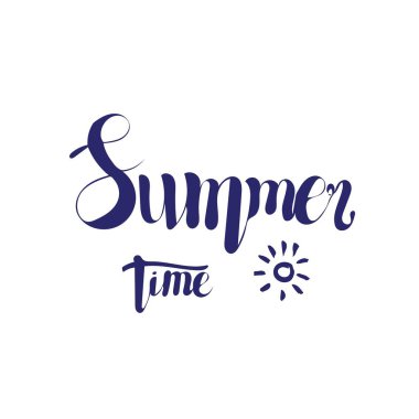 Yaz zamanı güneş elementli mavi logo