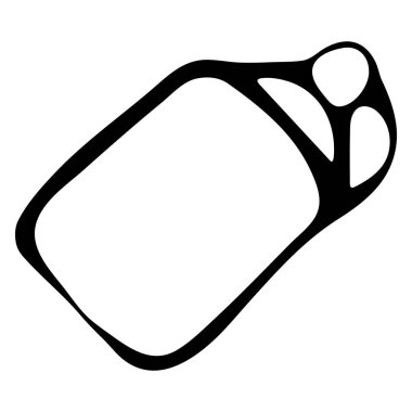 Vector hand-drawn illustration of a flask on an isolated white background, black outline. Hiking, recreation, Hiking, camping, black and white Doodle.Hand- painted design for web, leaflets. vector