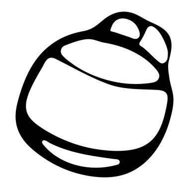 Vector hand-drawn illustration of a flask on an isolated white background, black outline. Hiking, recreation, Hiking, camping, black and white Doodle.Hand- painted design for web, leaflets. vector
