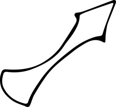  El çizimi vektör oku beyaz arkaplanda taban karalamasında genişliyor. Tasarım elemanı vektör illüstrasyonu. Kitaplar, ambalaj kağıdı, kumaş, tekstil ve ağ için kullanılabilir.