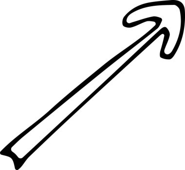  Beyaz arkaplana el çizimi vektör oku karalaması. Tasarım elemanı vektör illüstrasyonu. Kitaplar, ambalaj kağıdı, kumaş, tekstil ve ağ için kullanılabilir.