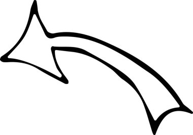  Beyaz arkaplana el çizimi vektör oku karalaması. Tasarım elemanı vektör illüstrasyonu. Kitaplar, ambalaj kağıdı, kumaş, tekstil ve ağ için kullanılabilir.