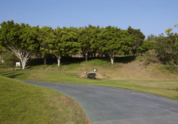 Bela Paisagem Com Céu Azul Belo Verde Clube Golfe Com — Fotografia de Stock