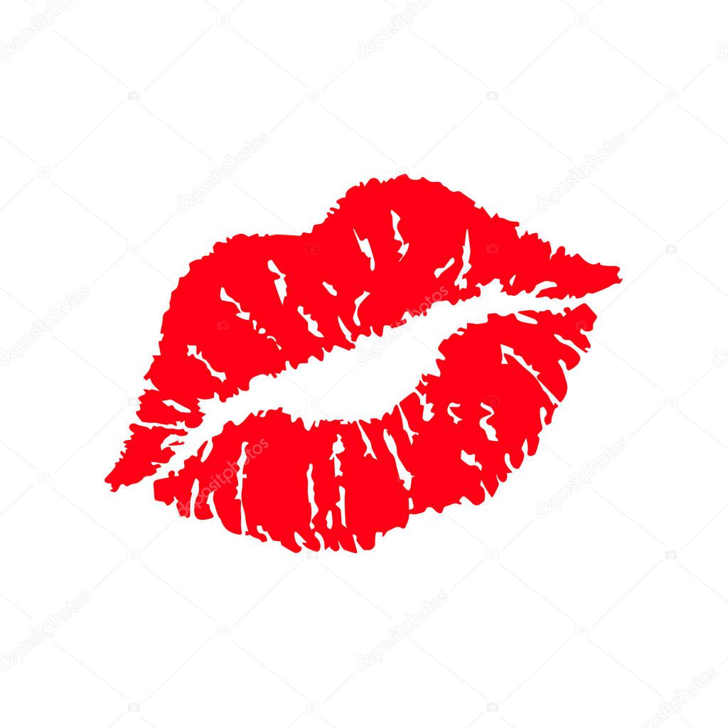 Print Lips Kiss Vector Background Stock Vector 