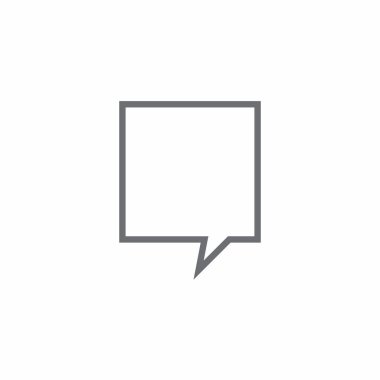 Beyaz arkaplanda konuşma balonu simgesi izole edildi