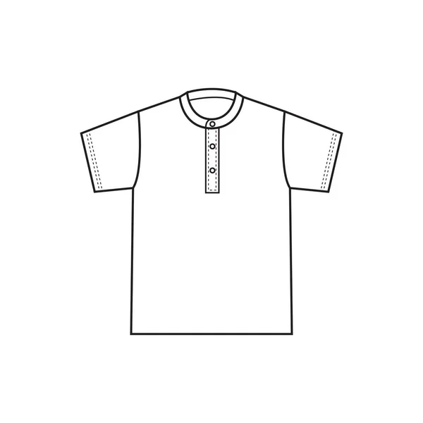 Plantilla Camiseta Blanco Vector — Vector de stock